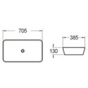 Νιπτήρας ΕΛΕΥΘ. ΤΟΠΟΘΕΤΗΣΗΣ 70.5×38.5×13 ARTISTIC