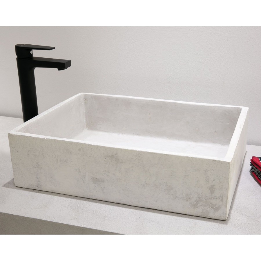 Νιπτήρας  ΕΛΕΥΘ. ΤΟΠΟΘΕΤΗΣΗΣ 52x38x14 λευκός ROCK