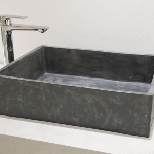 Νιπτήρας ΕΛΕΥΘ. ΤΟΠΟΘΕΤΗΣΗΣ 52x38x14 ανθρακί ROCK