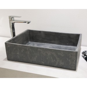 Νιπτήρας ΕΛΕΥΘ. ΤΟΠΟΘΕΤΗΣΗΣ 52x38x14 ανθρακί ROCK