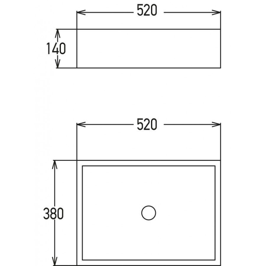 Νιπτήρας ΕΛΕΥΘ. ΤΟΠΟΘΕΤΗΣΗΣ 52x38x14 μπεζ ROCK