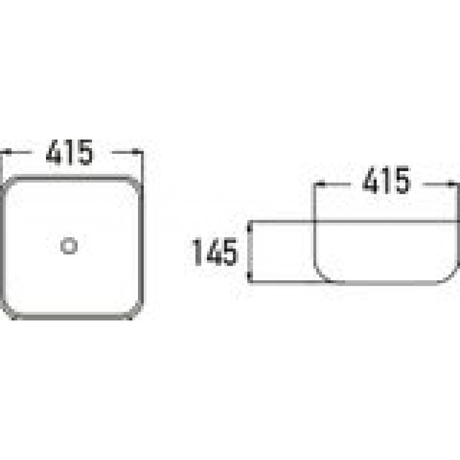Νιπτήρας ΕΛΕΥΘ. ΤΟΠΟΘΕΤΗΣΗΣ 41.5×41.5×14.5 SPACE