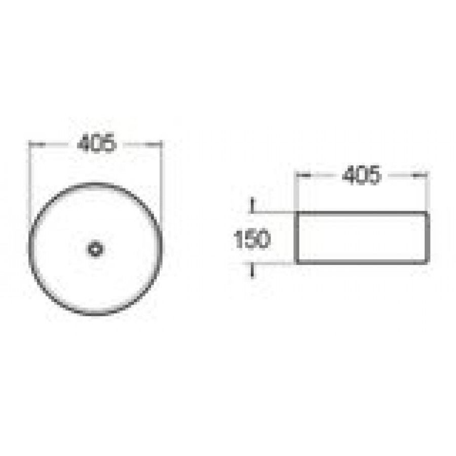 Νιπτήρας ΕΛΕΥΘ. ΤΟΠΟΘΕΤΗΣΗΣ Ø40.5 STYLE Λευκός