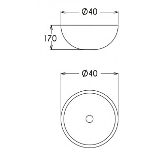 Νιπτήρας ΕΛΕΥΘ. ΤΟΠΟΘΕΤΗΣΗΣ μπεζ STONE Ø40
