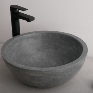 Νιπτήρας ΕΛΕΥΘ. ΤΟΠΟΘΕΤΗΣΗΣ ανθρακί STONE Ø40