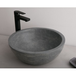 Νιπτήρας ΕΛΕΥΘ. ΤΟΠΟΘΕΤΗΣΗΣ ανθρακί STONE Ø40