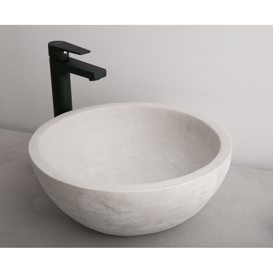 Νιπτήρας ΕΛΕΥΘ. ΤΟΠΟΘΕΤΗΣΗΣ λευκός STONE Ø40