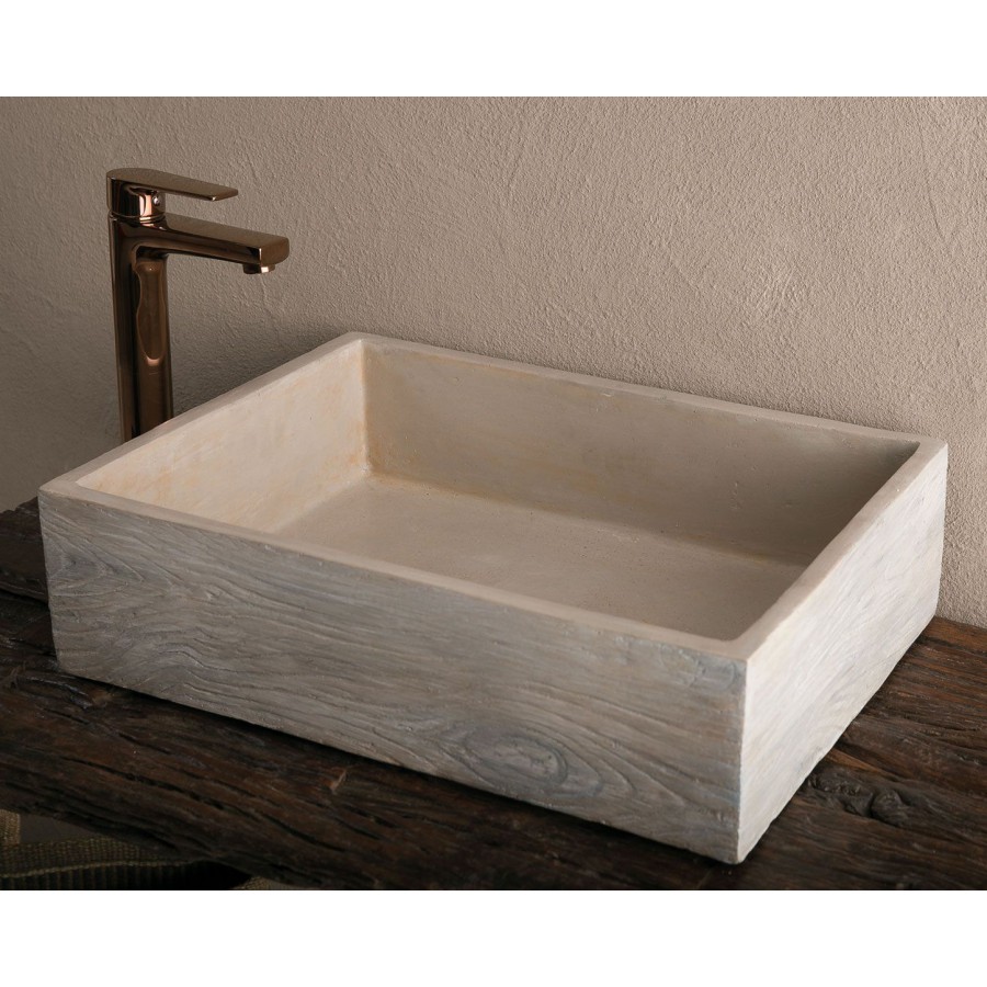 Νιπτήρας ΕΛΕΥΘ. ΤΟΠΟΘΕΤΗΣΗΣ 52x38x14 μπεζ WOOD