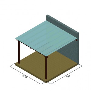 ΠΕΡΓΚΟΛΑ ΜΕ ΠΟΛΥΚΑΡΜΠΟΝΙΚΟ ΑΠΟ ΤΟΙΧΟ 400 x 400εκ