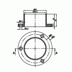 Βάση Τοίχου - Τελείωμα Κουπαστής Φ 50 