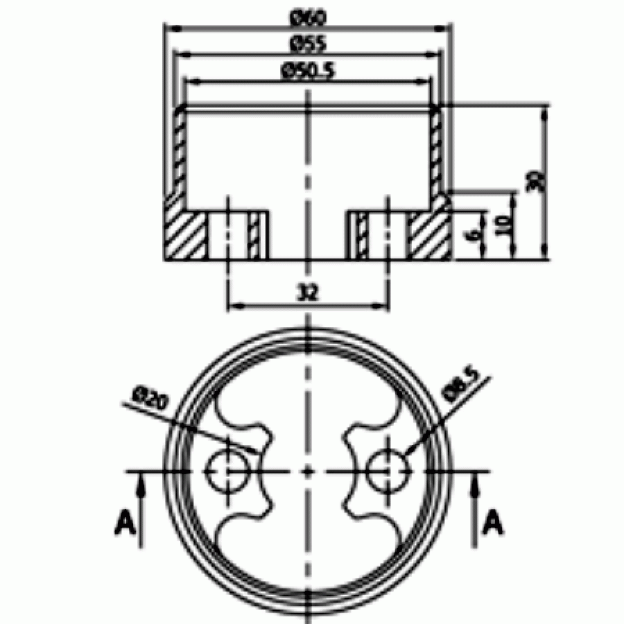 Τερματικό τοίχου Φ 50