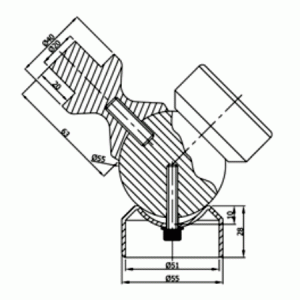 Γωνιακή ρυθμιζόμενη Ταφ Γωνία Φ 50