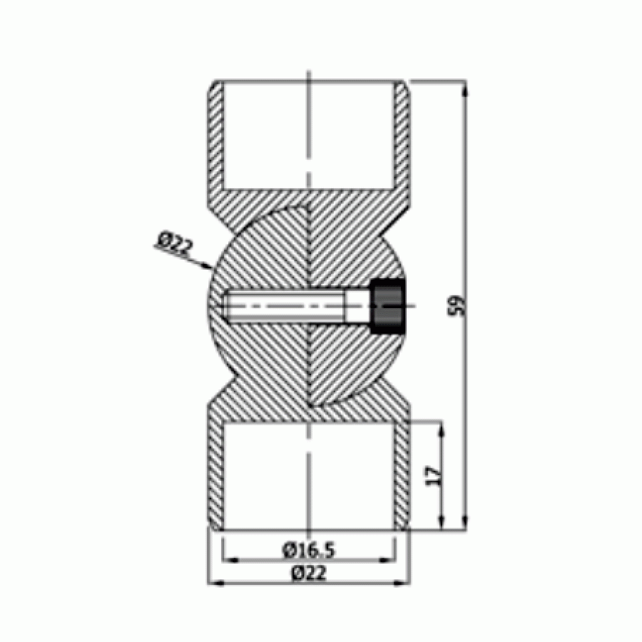 Γωνία ρυθμιζόμενη Φ 16