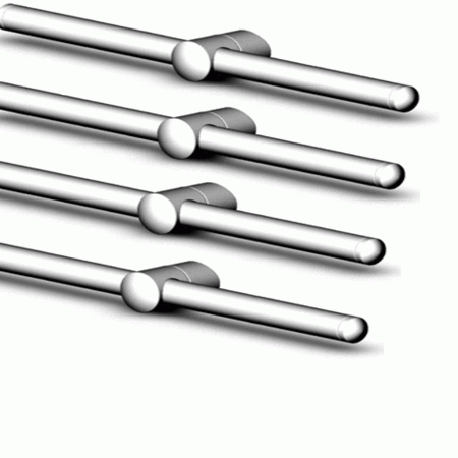 Profil Φ 16x1.50mm αλουμινίου με βαφή inox