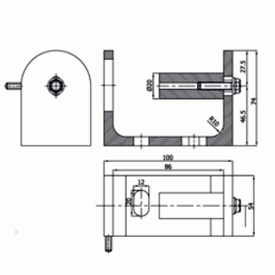 Εξωτερική στήριξη κολώνας Φ 40